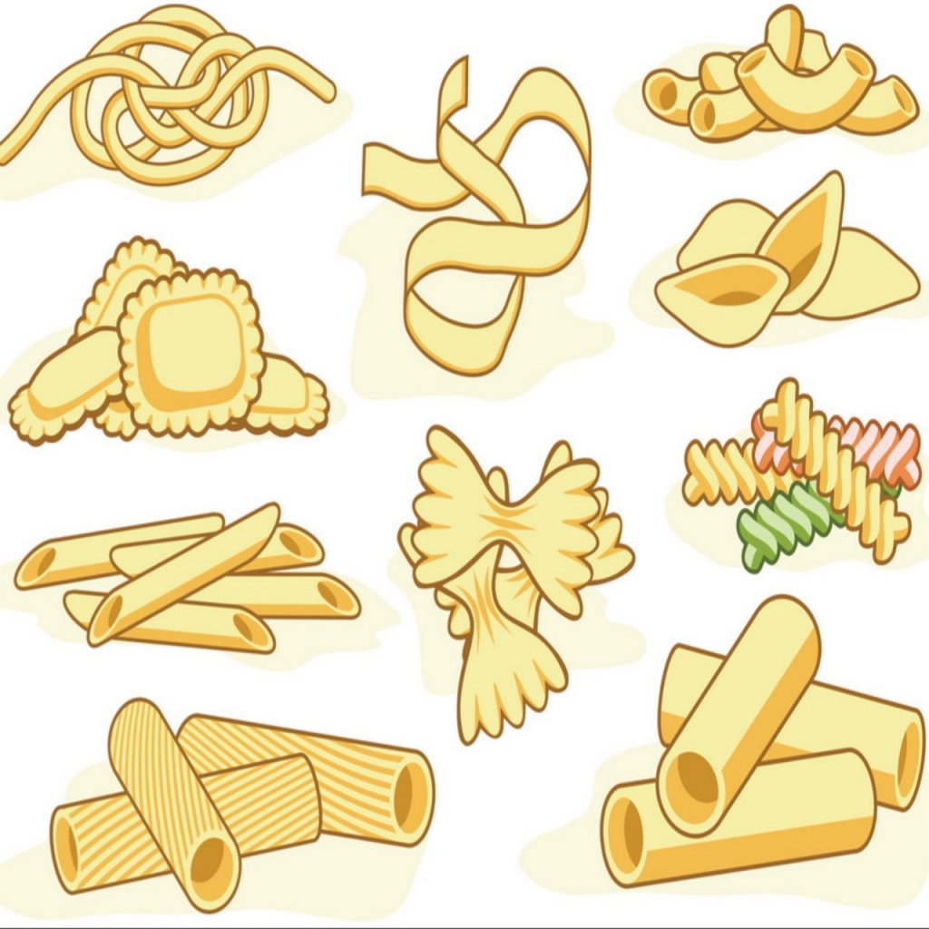 Shapes of pasta